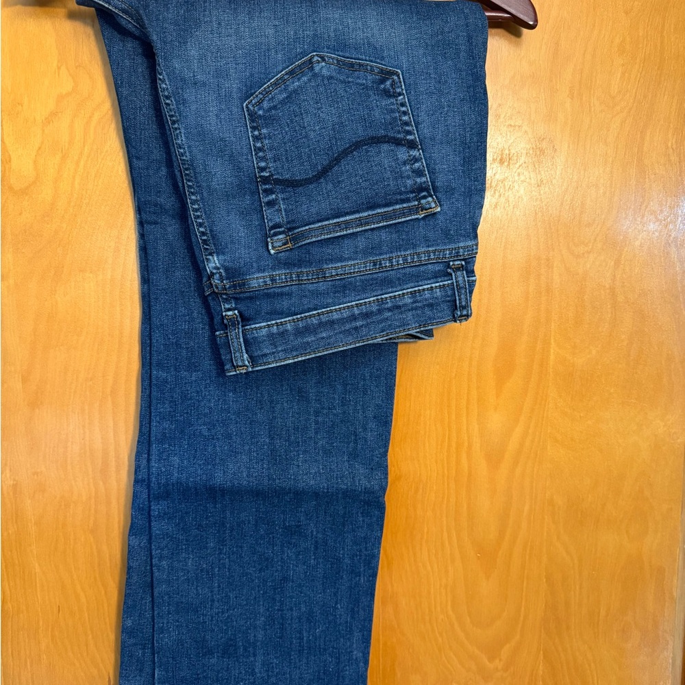 Lee Relaxed Fit Straight Leg Midrise Jeans 14 Petite El Paso color